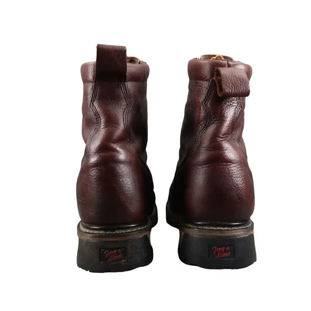 Tony Lama Shoes Mens 10 Boots Work Timber Lace Up Leather Waterproof Utility Mid